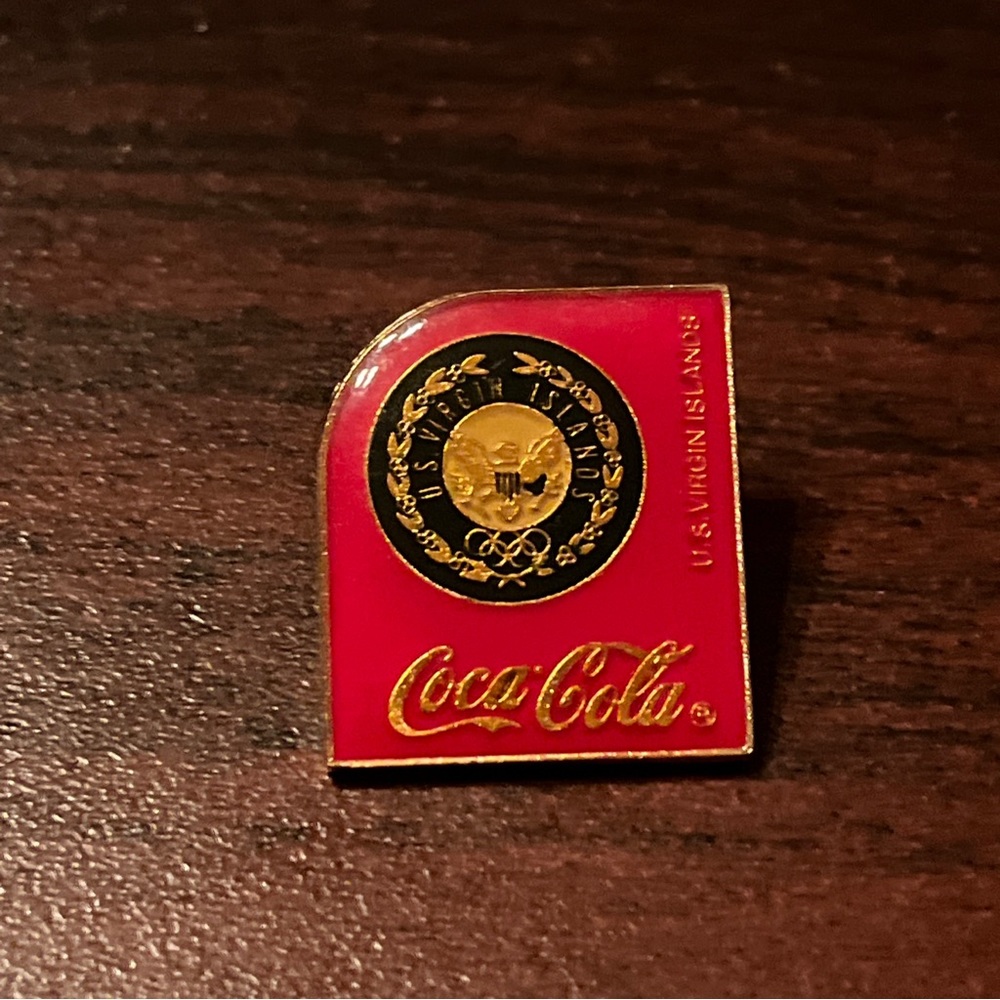 Coca-Cola Coke U.S. Virgin Islands Lapel Hat Pin‎